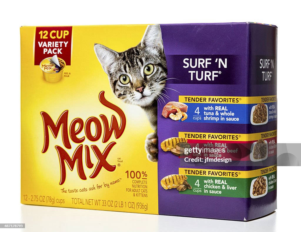 Meow Mix Surf 'N Turf variety pack