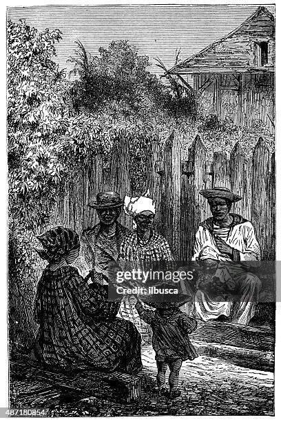 people and traditions of the world: french guyana - french guiana stock illustrations