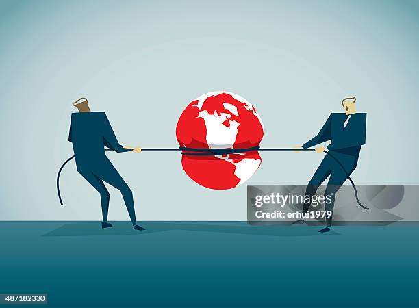 environment - tug of war stock illustrations