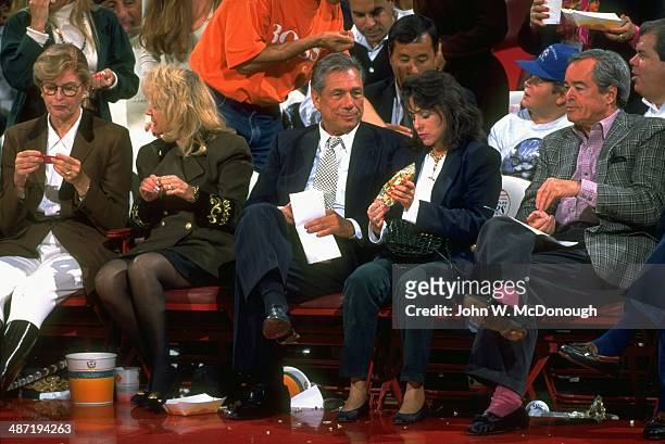 Los Angeles Clippers owner Donald Sterling in courtside seats during preseason game vs Phoenix Suns at Los Angeles Memorial Sports Arena. Los...
