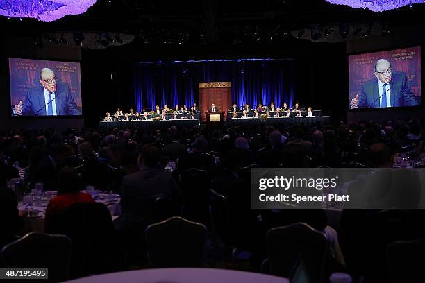 Former Federal Reserve Chairman Alan Greenspan speaks to The Economic Club of New York on April 28, 2014 in New York City. Following the 2008 global...