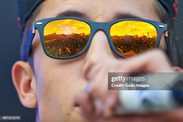 Dawid Kwiatkowski performs as he promotes his latest albumn, Pop and Roll, on September 5, 2015 at Manufaktura Shapping Cenetr in Lodz, Poland. Dawid...