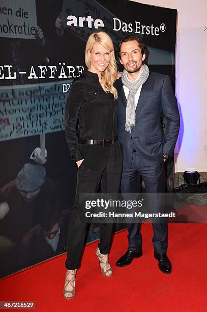 Natascha Gruen and Quirin Berg attend 'Die Spiegel-Affaere' Preview at Gloria Palast on April 28, 2014 in Munich, Germany.