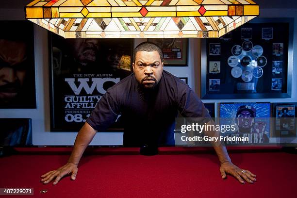 Hip hop artist and actor Ice Cube is photographed for Los Angeles Times on April 11, 2014 in Sun Valley, California. PUBLISHED IMAGE. CREDIT MUST...