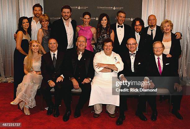 Pictured on the red carpet at the 15th Annual Nashville Best Cellars Dinner hosted by the T.J. Martell Foundation at the Omni Hotel Downtown on April...