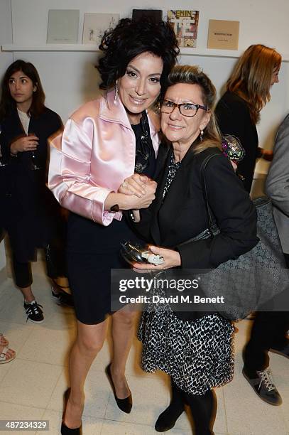 Nancy Dell'Olio and guest attend the launch of "Serpentine", a new fragrance by The Serpentine Gallery and fashion house Comme des Garcons featuring...