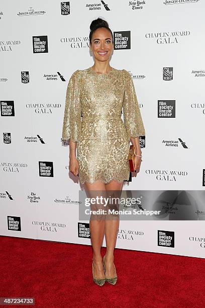 Actress Carmen Chaplin attends the 41st Annual Chaplin Award Gala at Avery Fisher Hall at Lincoln Center for the Performing Arts on April 28, 2014 in...