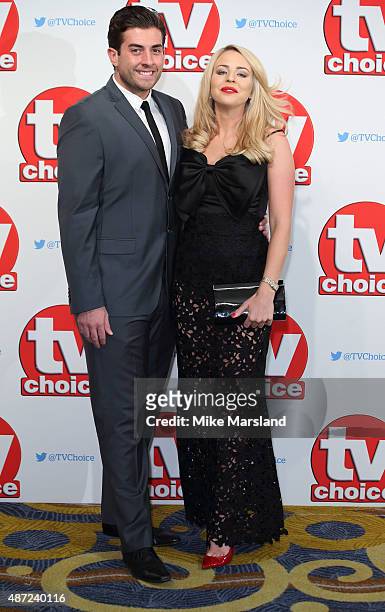 James 'Arg' Argent and Lydia Bright attend the TV Choice Awards 2015 at Hilton Park Lane on September 7, 2015 in London, England.