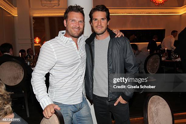 Trainer Alexander Waske and Tommy Haas attend the BMW Open Players Night at Rilano No 6 on April 28, 2014 in Munich, Germany.