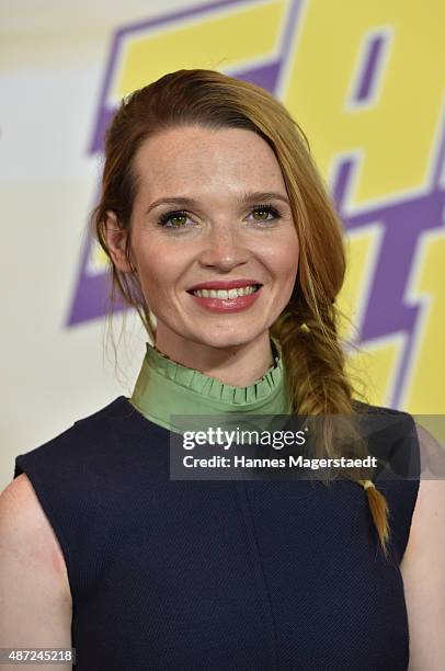 Actress Karoline Herfurth attends the 'Fack ju Goehte 2' Munich Premiere at Mathaeser Filmpalast on September 7, 2015 in Munich, Germany.