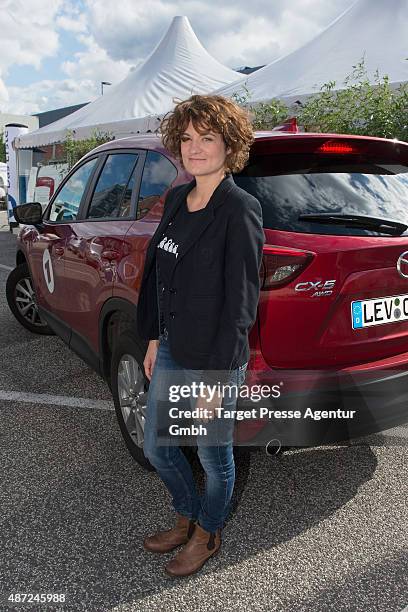 Elisabeth Wasserscheid visits the ARD stand at 2015 IFA Tech Fair on September 7, 2015 in Berlin, Germany.