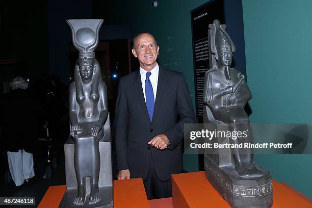 Curator of the exhibition Franck Goddio attends the Inauguration of the 'Osiris, Mysteres Engloutis d'Egypte' at Institut du Monde Arabe, by the...