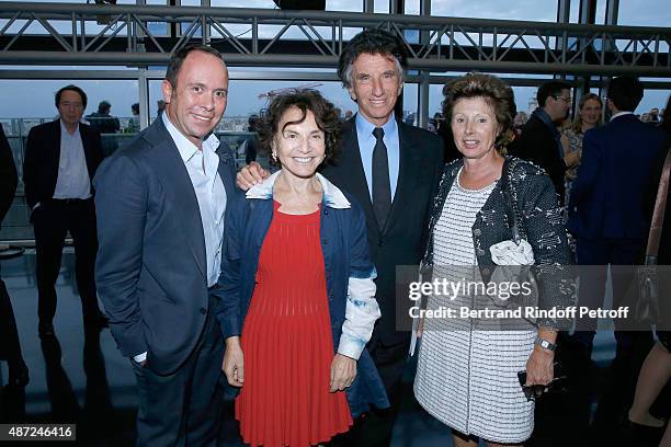 Ermanno Piraes, Monique Lang, her husband President of the 'Institut du Monde Arabe' Jack Lang and Marie-Louise de Clermont Tonnerre attend the...