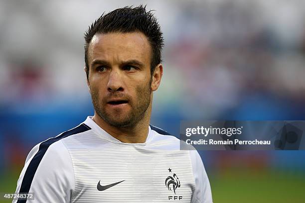 Mathieu Valbuena of France before International Friendly between France and Serbia on September 7, 2015 in Bordeaux, France.