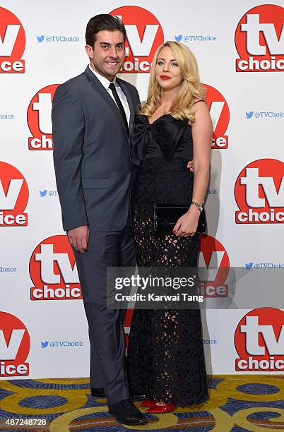 James Argent and Lydia Bright attend the TV Choice Awards 2015 at Hilton Park Lane on September 7, 2015 in London, England.