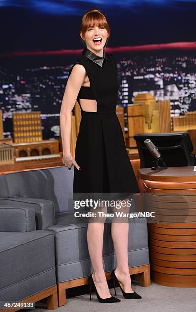 Emma Stone visits "The Tonight Show Starring Jimmy Fallon" at Rockefeller Center on April 28, 2014 in New York City.