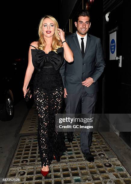Lydia Bright and James Argent attend the TV Choice Awards on September 7, 2015 in London, England.