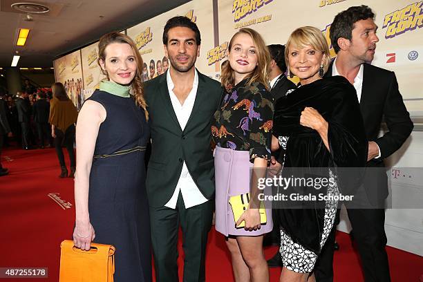 Karoline Herfurth, Elyas M'Barek, Jella Haase and Uschi Glas during the world premiere of 'Fack ju Goehte 2' at Mathaeser Kino on September 7, 2015...