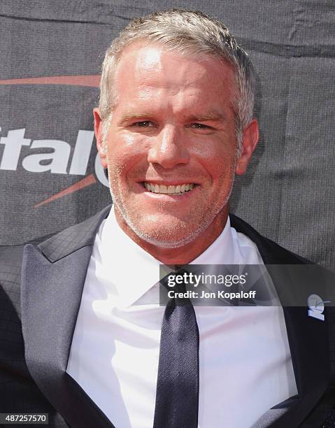 Brett Favre arrives at The 2015 ESPYS at Microsoft Theater on July 15, 2015 in Los Angeles, California.