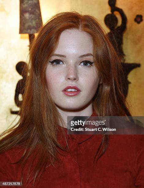 Ellie Bamber attends the Links Of London 25th Anniversary Event at Loulou's on September 7, 2015 in London, England.