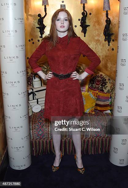 Ellie Bamber attends the Links Of London 25th Anniversary Event at Loulou's on September 7, 2015 in London, England.