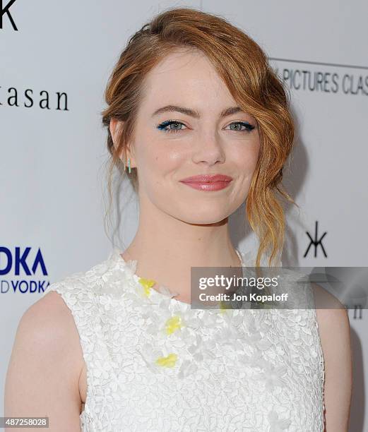 Actress Emma Stone arrives "Irrational Man" at Writers Guild Awards on July 9, 2015 in Los Angeles, California.