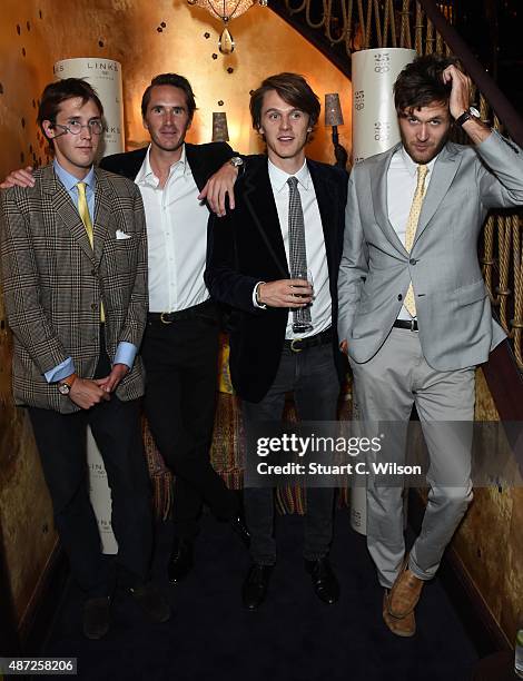 Merlin Ferry, Tara Ferry, Otis Ferry and Isaac Ferry attend the Links Of London 25th Anniversary Event at Loulou's on September 7, 2015 in London,...