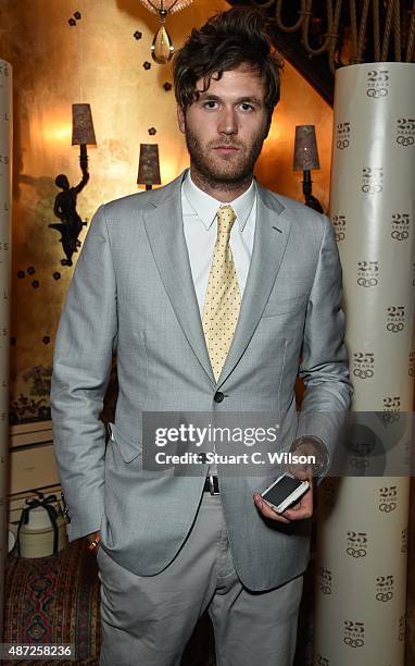 Isaac Ferry attends the Links Of London 25th Anniversary Event at Loulou's on September 7, 2015 in London, England.