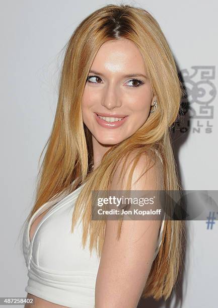 Actress Bella Thorne arrives at the 6th Annual Thirst Gala at The Beverly Hilton Hotel on June 30, 2015 in Beverly Hills, California.