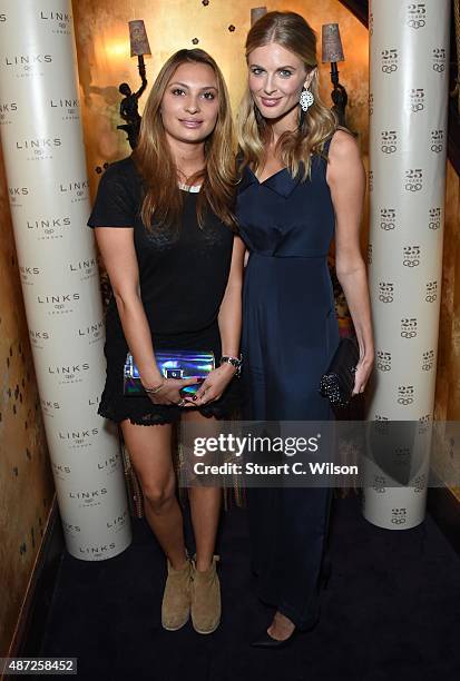 Donna Air attend the Links Of London 25th Anniversary Event at Loulou's on September 7, 2015 in London, England.