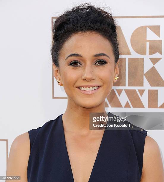 Actress Emmanuelle Chriqui arrives at the Los Angeles Premiere "Magic Mike XXL" at TCL Chinese Theatre IMAX on June 25, 2015 in Hollywood, California.