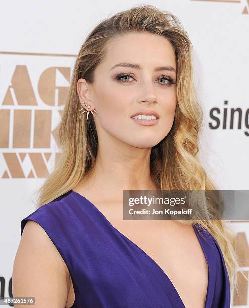 Actress Amber Heard arrives at the Los Angeles Premiere "Magic Mike XXL" at TCL Chinese Theatre IMAX on June 25, 2015 in Hollywood, California.