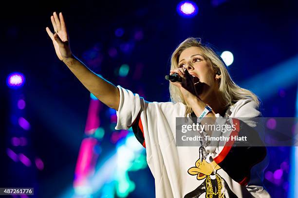 Ellie Goulding performs on day 3 of the Bumbershoot Festival at Seattle Center on September 7, 2015 in Seattle, Washington.