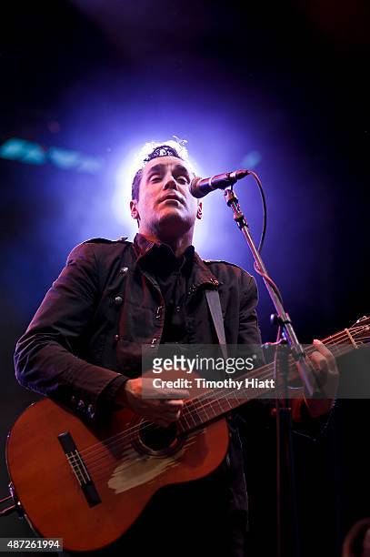 Nick Urata of Devotchka performs on day 3 of the 2015 Bumbershoot Festival at Seattle Center on September 7, 2015 in Seattle, Washington.