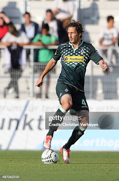 September 04: Roel Brouwers of Borussia Moenchengladbach controls the ball duing the Uhren-Cup match between FC Sion and Borussia Moenchengladbach at...