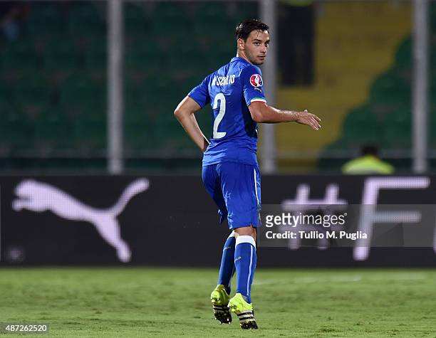 Mattia De Sciglio of Italy in action during the UEFA EURO 2016 Qualifier match between Italy and Bulgaria on September 6, 2015 in Palermo, Italy.