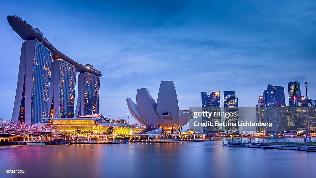 Marina Bay at blue hour