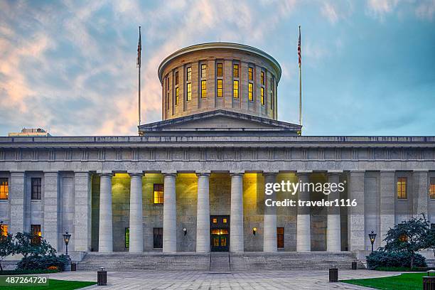 ohio state capitol building - staatsregering gebouw stockfoto's en -beelden