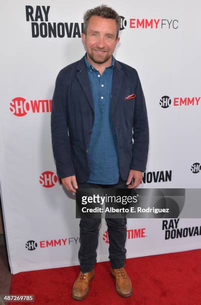 Actor Eddie Marsan arrives to an exclusive conversation with the cast of Showtime's "Ray Donovan" at Leonard H. Goldenson Theatre on April 28, 2014...