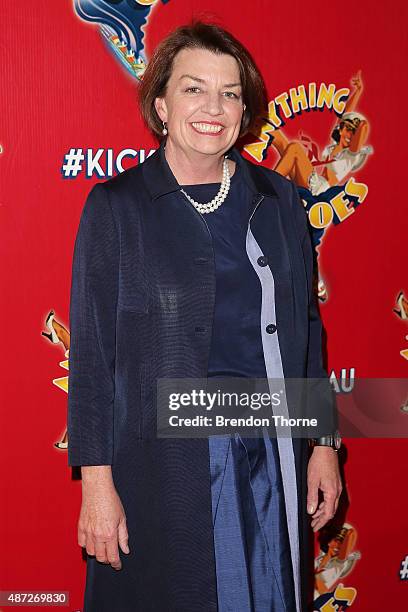 Anna Bligh arrives ahead of 'Anything Goes' opening night at Sydney Opera House on September 8, 2015 in Sydney, Australia.