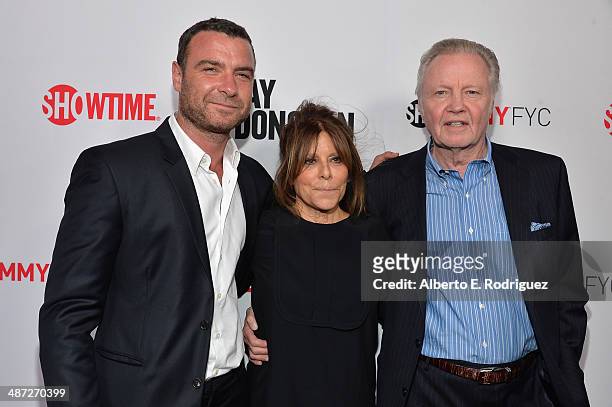 Actor Liev Schreiber, executive producer Ann Biderman and Jon Voight arrive to an exclusive conversation with the cast of Showtime's "Ray Donovan" at...