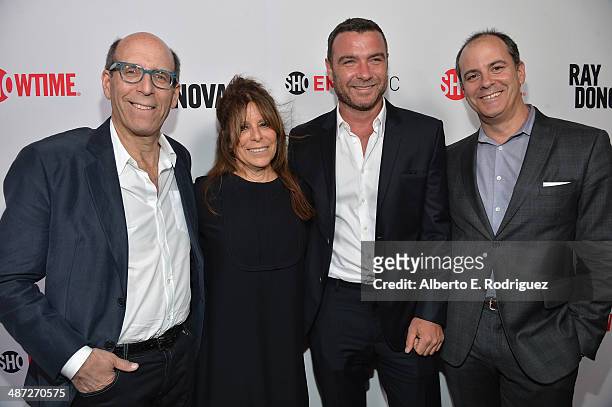 Matt C. Blank, Chairman & CEO of Showtime Networks, executive producer Ann Biderman, actor Liev Schreiber and David Nevins, President of Showtime...