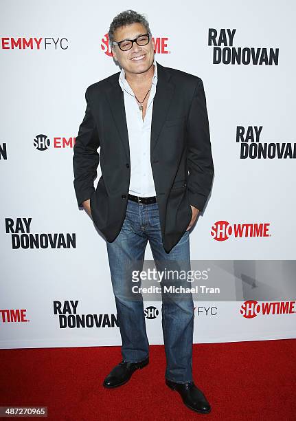 Steven Bauer arrives at Showtime's "Ray Donovan" special screening and panel discussion held at Leonard H. Goldenson Theatre on April 28, 2014 in...
