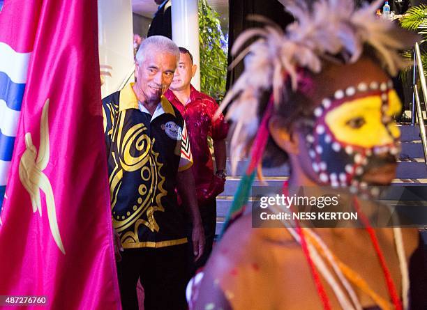 Kiribati President Anote Tong arrives for the official opening of the 46th Pacific Islands Forum in Port Moresby on September 8, 2015. The 16-nation...