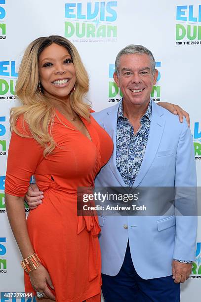 Wendy Williams and Elvis Duran pose for a photo during The Elvis Duran Z100 Morning Show at Z100 Studio on September 8, 2015 in New York City.