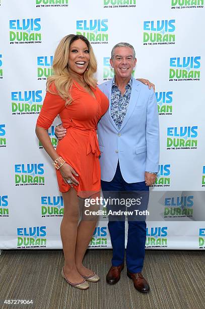 Wendy Williams and Elvis Duran pose for a photo during The Elvis Duran Z100 Morning Show at Z100 Studio on September 8, 2015 in New York City.