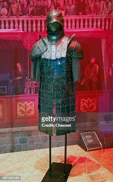 Costume of the serie "Game of Thrones" are displayed during the opening of an exhibition dedicated to HBO's television medieval fantasy series "Game...