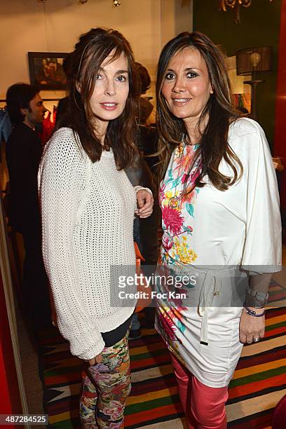 Anne Parillaud and Marie Olga Charriol attend 'Charriol': Ephemeral Boutique opening hosted by Nathalie Garcon at Galerie Vivienne on April 28, 2014...