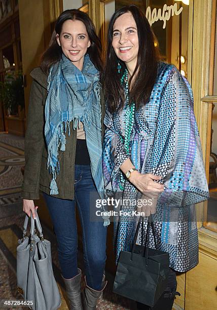 Frederique Bel and fashion designer Nathalie Garcon attend 'Charriol': Ephemeral Boutique opening hosted by Nathalie Garcon at Galerie Vivienne on...