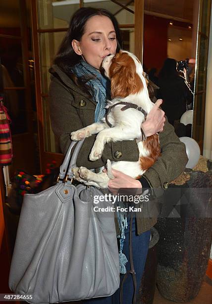 Frederique Bel attends 'Charriol': Ephemeral Boutique opening hosted by Nathalie Garcon at Galerie Vivienne on April 28, 2014 in Paris, France.